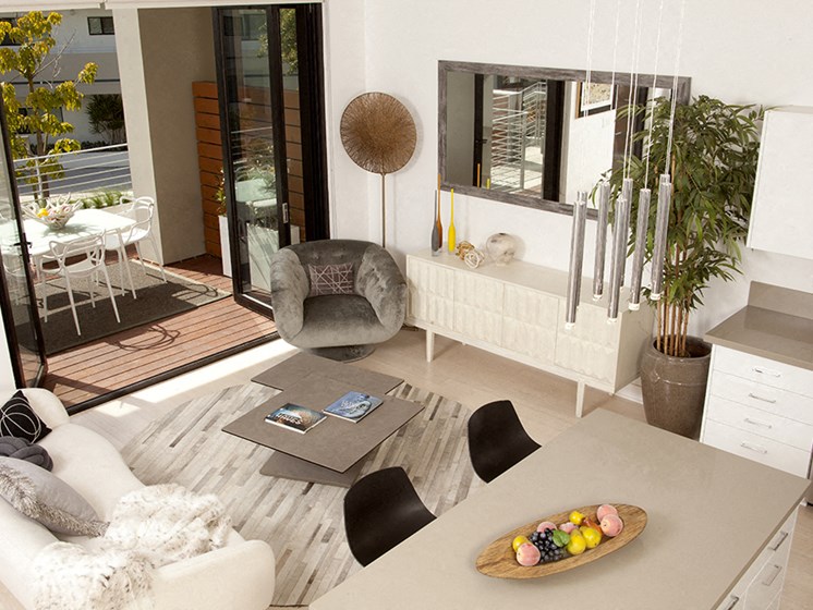 Classic Living Room Design at 301 Ocean, Santa Monica, 90402
